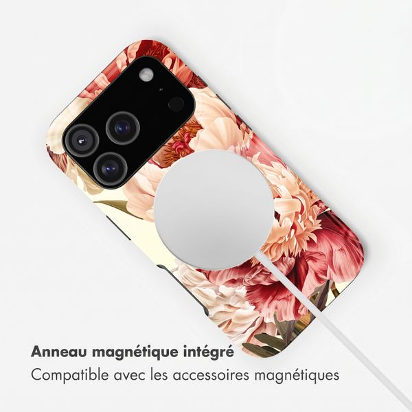 Selencia Coque arrière Vivid avec MagSafe Apple iPhone 18 Pro Max / 17 Pro Max - Vintage Peony