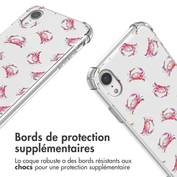 imoshion Coque Design avec cordon Apple iPhone Xr - Crab Watercolor