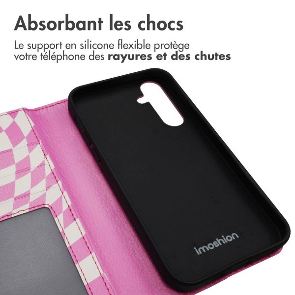 imoshion Étui de télephone portefeuille Design Samsung Galaxy S23 FE - Retro Pink