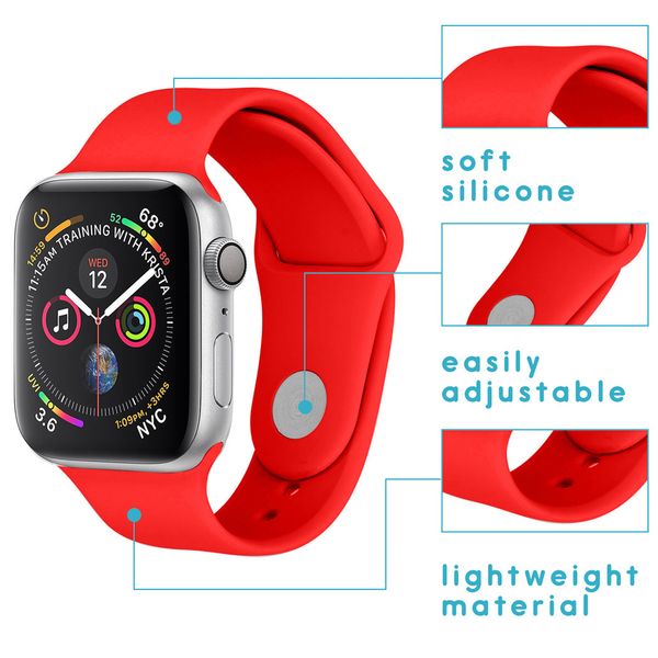 imoshion Bracelet sport en silicone Apple Watch | 44/45/46/49 mm - Rouge