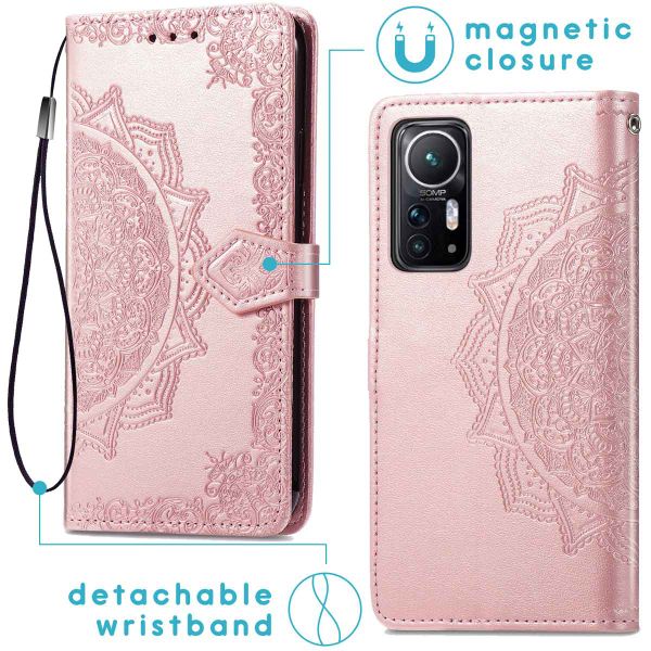 imoshion Etui de télephone Mandala Xiaomi 12 / 12X - Rose Doré