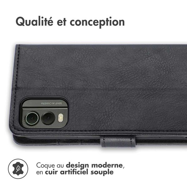 imoshion Étui de télephone portefeuille de luxe Nokia C32 - Noir