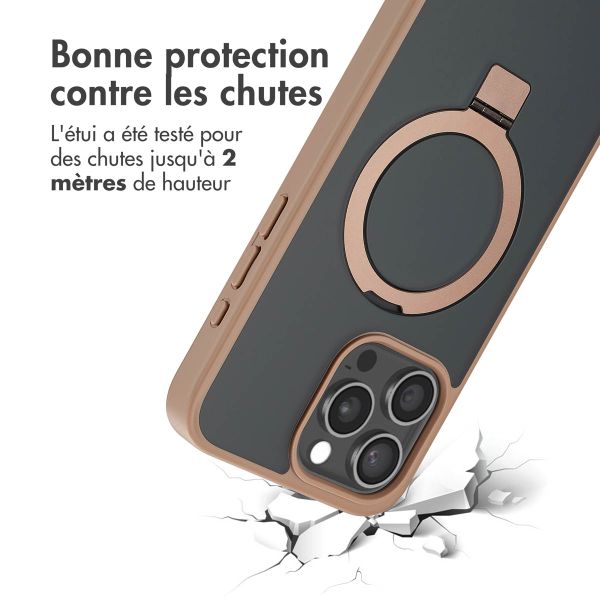 Accezz Coque Ring Stand avec MagSafe Apple iPhone 15 Pro Max - Marron