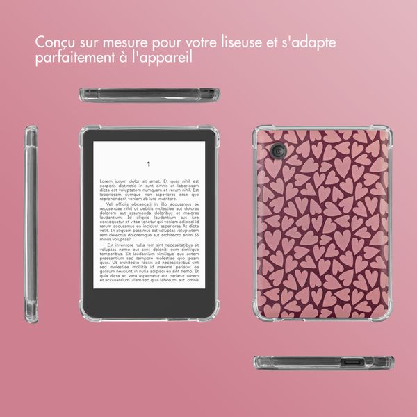 imoshion Coque Design Clear Kobo Clara Colour / Clara BW - Hearty Blush