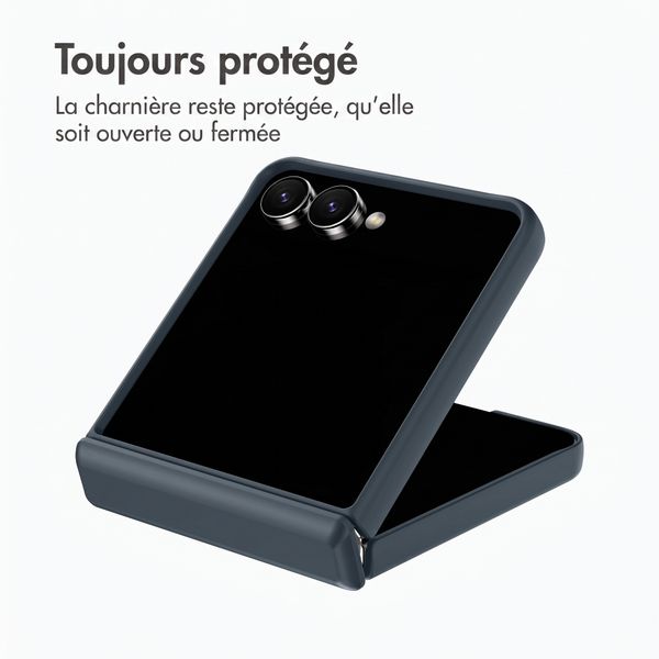 Accezz Color Backcover avec MagSafe et support à anneau Samsung Galaxy Z Flip 8 - Bleu foncé