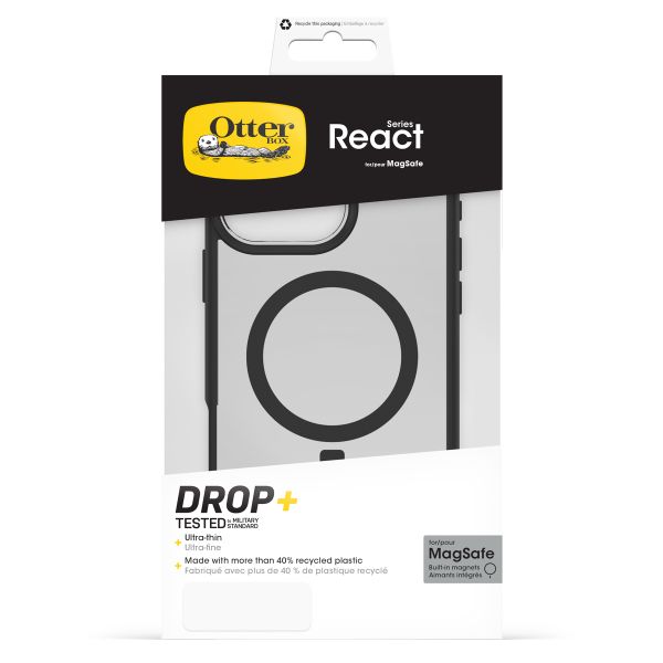 OtterBox Coque React MagSafe Apple iPhone 16 Pro - Black Crystal