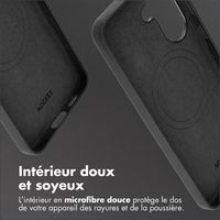 Accezz Coque arrière en cuir avec MagSafe Samsung Galaxy A57 (5G) - Onyx Black