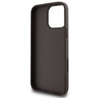 Guess Coque arrière Bottom Stripe 4G Apple iPhone 16 Pro - Marron