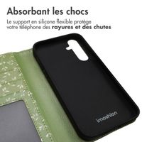 imoshion Étui de télephone portefeuille Design Samsung Galaxy S23 FE - Green Flowers