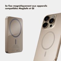 Selencia Powerbank Vivid 5 000 mAh - MagSafe et Qi - Desert Gold / Wavy Baby Sorbet
