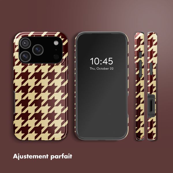 Selencia Coque arrière Vivid avec MagSafe Apple iPhone 17 Pro - Pied-de-Poule