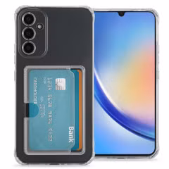 imoshion Coque silicone avec porte-cartes Samsung Galaxy A34 (5G) - Transparent