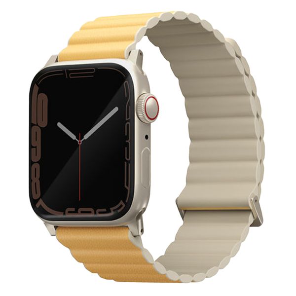 Uniq Bracelet Revix Premium Edition réversible Apple Watch | 38/40/41/42 mm - Canary Yellow / Ivory
