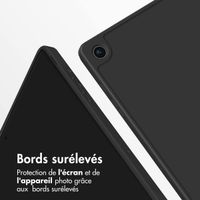 Accezz Coque tablette portefeuille Smart Silicone Samsung Galaxy Tab A9 Plus - Noir