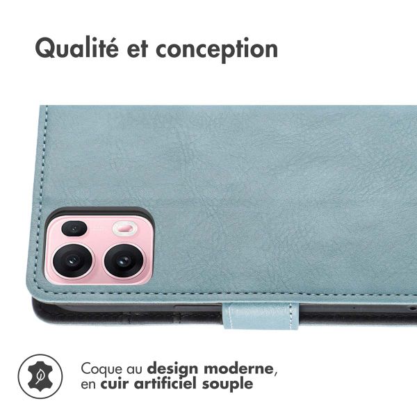 imoshion Étui de télephone portefeuille de luxe Oppo Reno 13 Pro - Bleu clair