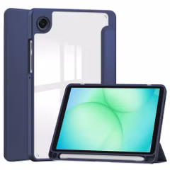 imoshion Coque tablette rigide Trifold Samsung Galaxy Tab A11 Plus - Bleu foncé
