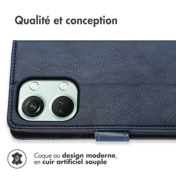 imoshion Étui de télephone portefeuille de luxe OnePlus Nord 3 - Bleu foncé