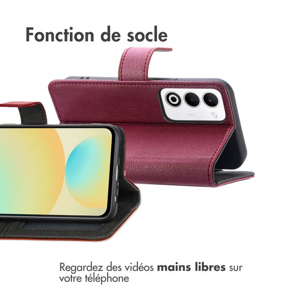 imoshion Étui de télephone portefeuille de luxe Oppo A5 5G (2025) - Bordeaux