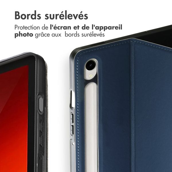 Accezz Coque tablette Classic Samsung Galaxy Tab S9 11.0 pouces / S10 Lite / S10 FE / S9 FE 10.9 pouces - Bleu foncé