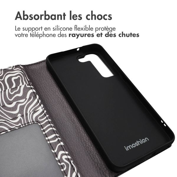 imoshion Étui de télephone portefeuille Design Samsung Galaxy S22 - Black And White
