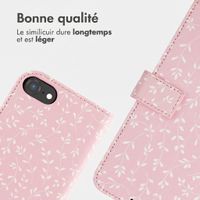 imoshion Étui de télephone portefeuille Design Apple iPhone SE (2022 / 2020) / 8 / 7 / 6(s) - Pink Bazaar Flowers