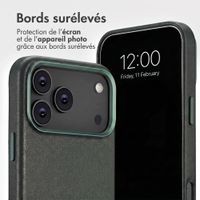 Accezz Étui de télephone portefeuille en cuir 2-en-1 avec MagSafe Apple iPhone 18 Pro Max / 17 Pro Max - Cedar Green