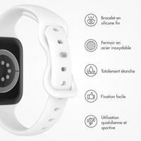 imoshion Bracelet slim en silicone Apple Watch | 44/45/46/49 mm - Blanc