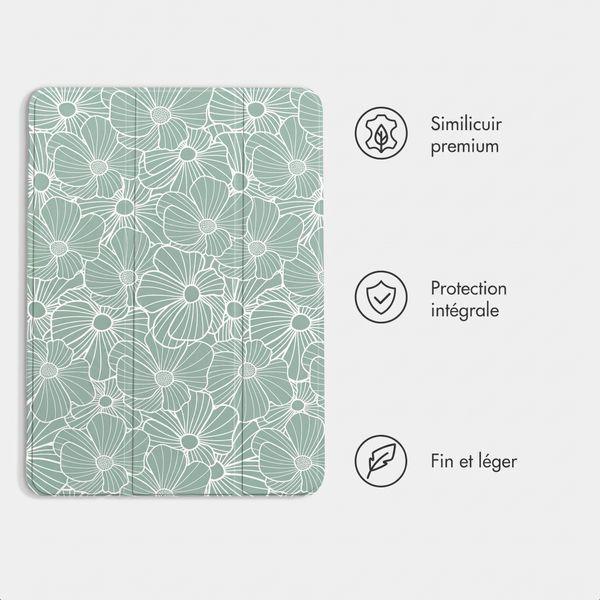 imoshion Coque tablette Design Trifold Samsung Galaxy Tab A11 Plus / A9 Plus - Botanica