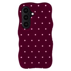 Selencia Coque arrière Vivid Wavy avec MagSafe Samsung Galaxy S26 - Happy Dots Burgundy