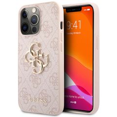 Guess Coque 4G Metal Logo Backcover Apple iPhone 13 Pro - Rose & Or