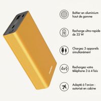 imoshion Ultra Series Aluminium Batterie externe 20.000 mAh - Charge rapide jusqu'à 33 watts - Gold
