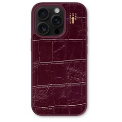 iDeal of Sweden Coque MagSafe en cuir végétalien Apple iPhone 16 Pro - Fine Wine Croco