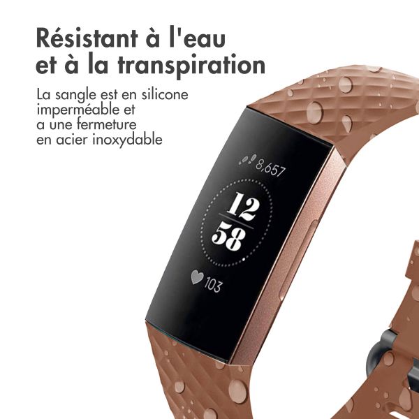 imoshion Bracelet silicone Fitbit Charge 3 / 4 - Marron