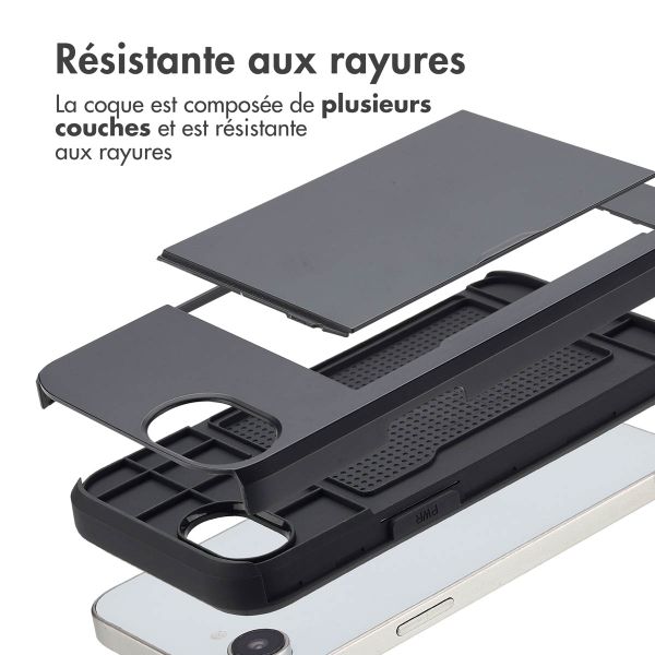 imoshion Coque arrière avec porte-cartes Apple iPhone 17e / 16e - Noir