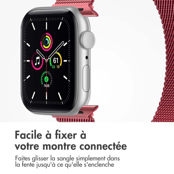 imoshion Bracelet magnétique milanais Apple Watch | 38/40/41/42 mm - Taille S - Rouge