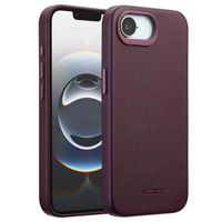 Accezz Coque arrière en cuir avec MagSafe Apple iPhone 17e / 16e - Heath Purple