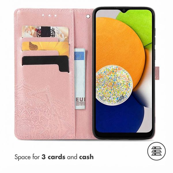 imoshion Etui de télephone Mandala Samsung Galaxy A03 - Rose Doré