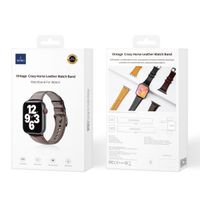 WiWu Bracelet vintage en cuir Apple Watch | 44/45/46/49 mm - Brun foncé