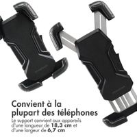 imoshion Support de téléphone robuste pour vélo - Rotation à 360° - Universel - Noir