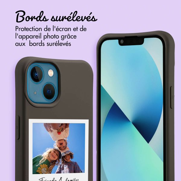 Coque Color MagSafe avec cordon amovible et photo et/ou texte personnalisés Apple iPhone 13 - Polaroid