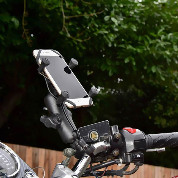RAM Mounts Support de téléphone X-Grip® U-Bolt pour vélo / scooter / moto - Universel - Petit - Noir