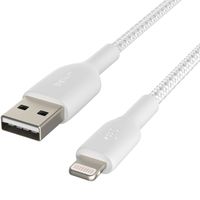 Belkin Câble Lightning vers USB-A tressé BoostCharge Pro - 3 mètres - Blanc