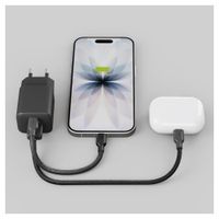 Zens Chargeur compact USB-C / USB-A 30W - Adaptateur secteur - Noir