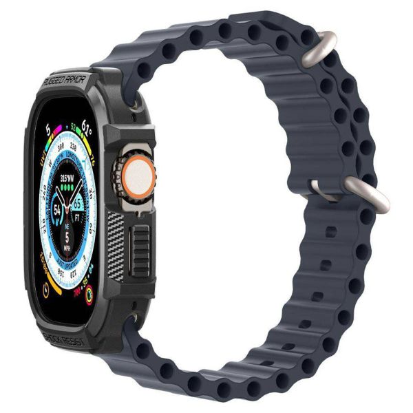 Spigen Coque Rugged Armor™ Apple Watch Ultra / Ultra 2 / Ultra 3 - 49 mm - Noir