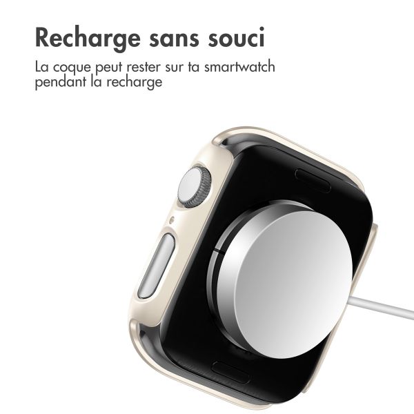 imoshion Coque rigide à couverture complète Apple Watch 7 / 8 / 9 - 45 mm - Lumière stellaire