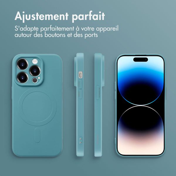 imoshion Coque Couleur avec MagSafe Apple iPhone 14 Pro - Smoke Green