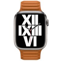 Apple Bracelet Leather Link Apple Watch | 44/45/46/49 mm - Taille S/M - Golden Brown