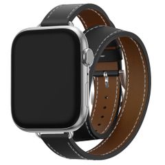 Selencia Bracelet Élan Double strap Apple Watch | 38/40/41/42 mm - Noir
