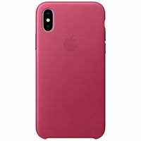 Apple Coque Leather Apple iPhone X - Pink Fuchsia