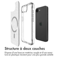 imoshion Coque arrière transparente Pailletée avec MagSafe Apple iPhone 17e / 16e - Argent